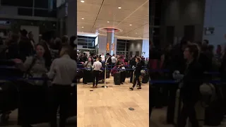 Line At The Ben Gurion Airport Before Flights Were Canceled