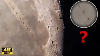 MOON 4K video - WHAT IS FLYING in front of the Moon !? View through a Telescope. Translation in Sub