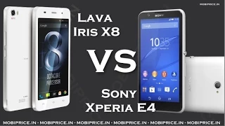 Compare Online Sony Xperia E4 VS Lava Iris X8 Price, Specification, Review