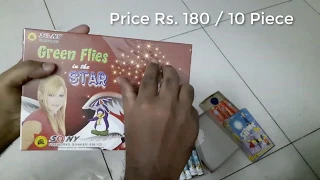 Green Flies in the Star - Cheap Aerial Shot from Sony Fireworks | Testing Diwali 2019 stash