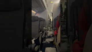 Aftermath of scary turbulence from Austin to Frankfurt