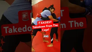 The EASIEST Way To Get a TAKEDOWN Off The CAGE #wrestling #ufc #combatsport #mma #boxing #fighting