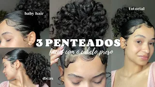 3 PENTEADOS FÁCEIS ✨ *com o cabelo preso*