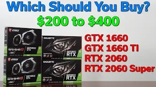 $200 GTX vs $400 RTX — How Much Should You Spend? — 4 Card Comparison