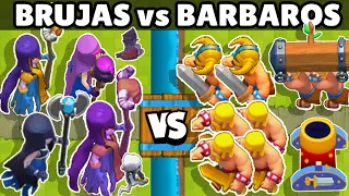 WITCHES vs BARBARIANS | SUPER WITCH vs BARBARIANS LAUNCHER | CLASH ROYALE