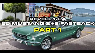 REVELL1/24  '65 ford mustang 2+2 fastback video build part1  Revell 1/24 65年福特野馬4人座斜背型 製作紀錄 part 1