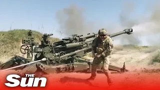 Ukraine troops blast Russian invaders with new US howitzers