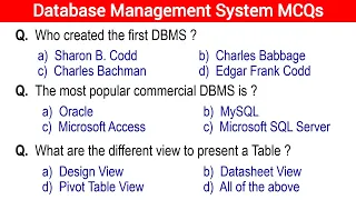 Top 100 Database Management System MCQs