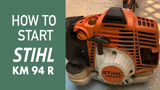 How to Cold Start STIHL KM 94 R Weed Eater
