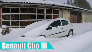 Snow Drive Renault Clio III, Gorski kotar, Croatia, March 2020