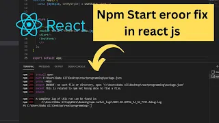 how to fix npm start problem in React.js #npmstartproblem #reactjs