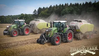 BALLEN KNALLEN  | Strohbergung  | 3 Pressen in Formation  |Claas Quadrant| LU Bahnsen Reh + Marquadt