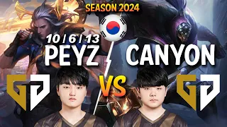 GEN Peyz vs GEN Canyon - Peyz VIEGO vs Canyon JAX Jungle - Patch 14.8 KR Ranked CHALLENGER | lolrec