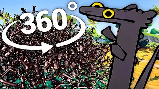 Toothless Dragon Dancing 50,000 TIMES! 360° Video | VR / 4K | ( Toothless Dancing Meme )