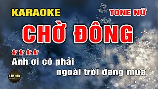 CHỜ ĐÔNG Karaoke Nhạc Sống Tone Nữ I Lâm Hiền