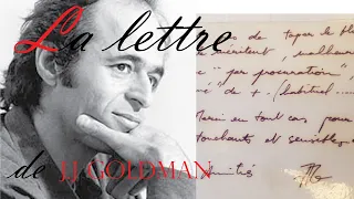 LA LETTRE DE JEAN JACQUES GOLDMAN