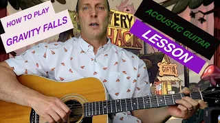 How To Play GRAVITY FALLS on Acoustic Guitar. #Gravityfallsguitartutorial #gravityfallstabs