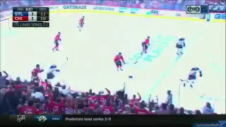 4/19/16 Blues @ Blackhawks Crawford Fight and Other Fights