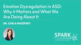 Emotion Dysregulation in ASD: Why It Matters and What We Are Doing About It