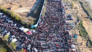 Large crowd of spectators left venue in an orderly fashion华晨宇日出场火星演唱会观众有序散场（部分记录）视频credit：灰毛兔子