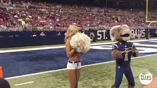 Marine Surprises NFL Cheerleader Wife By Coming Home to Watch Her First Game!