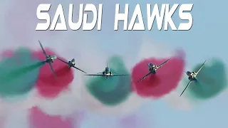 4K UHD  Saudi Hawks  The Green "Red Arrows" Royal Saudi Air Force Display Team Airshow 2022.