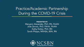 Practice/Academic Partnership During the COVID-19 Crisis