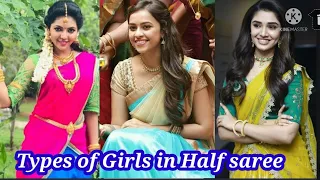 Types of Girls in Half Saree Look Based on Monthwise| Actress in Half saree|Which Month you BORN 👇❤