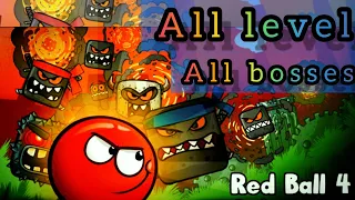 Red ball 4 gameplay walkthrough। Beating all bosses। End game Red ball 4। All bosses। full game।