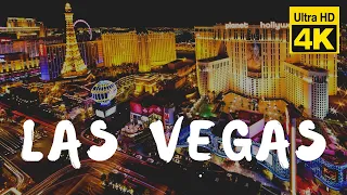 Las Vegas Walking Tour 4K | LA drone and night view