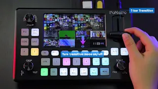 FoMaKo KC601 Pro HDMI Video Mixer Switcher & Recorder for Live Streaming PTZ Camera with 5.5" LCD