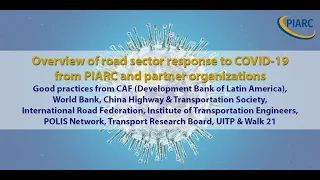 Overview of road sector response to COVID-19 from PIARC and partner organizations