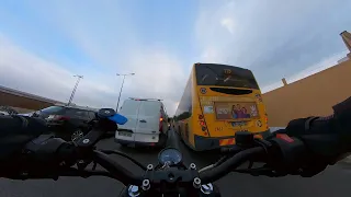 Lisbon rush hour madness (part 1) | POV Motorcycle Ride