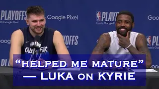 KYRIE: Luka’s “a big teddy bear”; DONCIC: “Nothing but supportive…Just helped me mature a lot” #Mavs