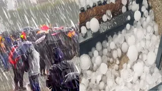 France! This morning severe hailstorm hit Metz!