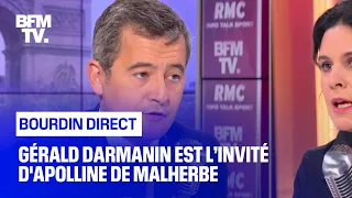 Gérald Darmanin face à Apolline de Malherbe en direct