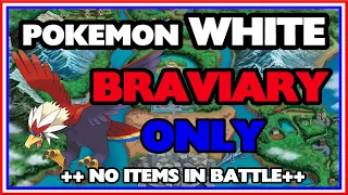 Can I Beat Pokemon WHITE With Just BRAVIARY? - No Items In Battle - July 4th Pokemon Challenge!