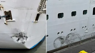 Cruise ship damaged after hitting San Francisco pier while docking