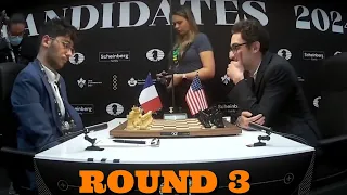 Fabiano Caruana vs. Alireza Firouzja●FIDE CANDIDATES 2024●RD 3 #fabianocaruana #alirezafiroujza