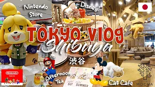 Tokyo Vlog Shibuya 🇯🇵🗼🏙️ Last Day, Shopping, Nintendo Store, Disney Afternoon Tea, Cat Cafe, 109