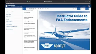 Sporty's Flight Instructor Portal—Hands on Demo