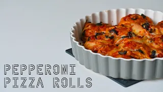 Pepperoni pizza rolls, easy pull apart pizza bake