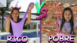 RICO VS POBRE FAZENDO AMOEBA / SLIME | Biankinha