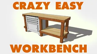 Crazy Easy Workbench Build!!! | FREE PLANS