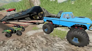 Saving lost Millionaire with Monster Truck | Farming Simulator 22