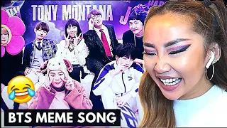 THIS IS HILARIOUS! 🤣 'SO I CREATED A SONG OUT OF BTS MEMES' 😂 | REACTION