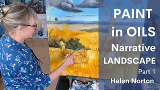 Red Boat - Landscape Oil Painting Tutorial | Narrative art | Artist Helen Norton | Part 1