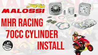 Malossi MHR RACING 70cc Cylinder Install on Piaggio Zip 50