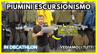 Piumini trekking in Decathlon, vediamoli tutti!