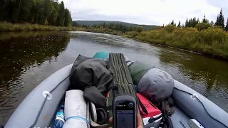 На рыбалку за хариусом на лодке Абакан 380 с водометом Ямаха 30 л.с.. Осенняя рыбалка.